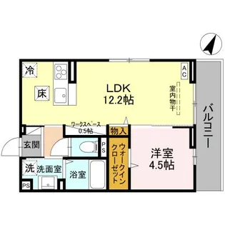 アザレアC【101号室】の間取り