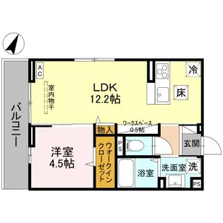 アザレアC【105号室】の間取り