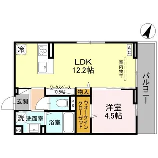 アザレアC【201号室】の間取り