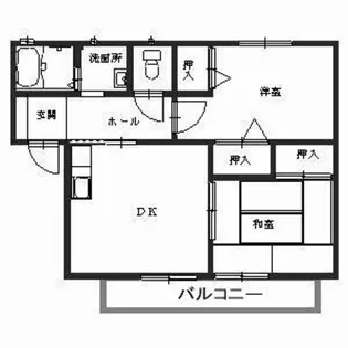 カーサ ワケダ【102号室】の間取り