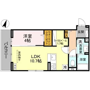 アザレアC【303号室】の間取り