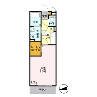 ベルウィル【1階】の間取り