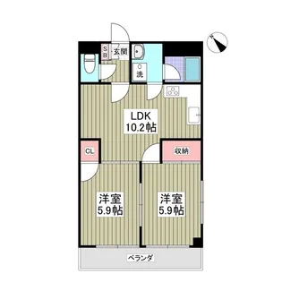チップインハイツ【2階】の間取り