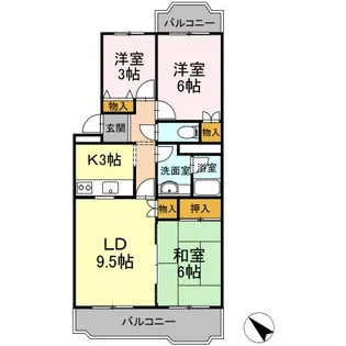 第2コスモスヴィラ【3階】の間取り