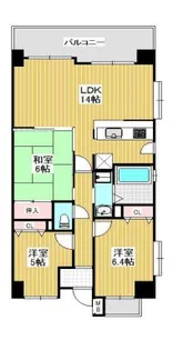 サンマンションアトレ新高【10階】の間取り