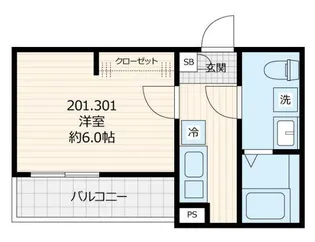 リオグレイス鴻巣【201号室】の間取り