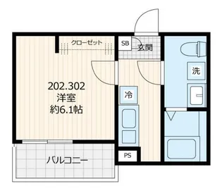 リオグレイス鴻巣【202号室】の間取り