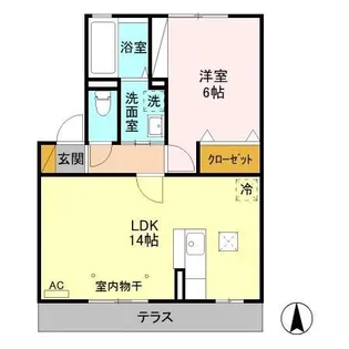メルヴェイユ A【101号室】の間取り