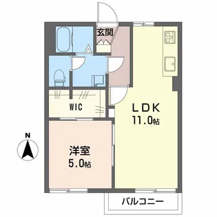 メゾン熱函A【201号室】の間取り