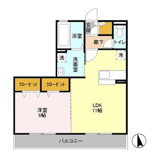 ライデンハイツ Ⅱ【2階】の間取り