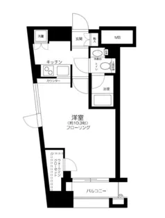 パレステュディオ神楽坂City Tower【12階】の間取り