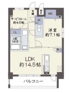 ル・クラージュ室町【6階】の間取り