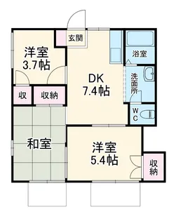 ハイツやまゆり【2階】の間取り