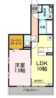 ウィステリア A棟【2階】の間取り