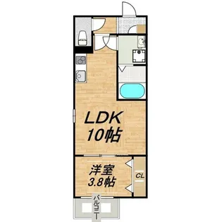 LECOCON岩倉Ⅲ【202号室】の間取り