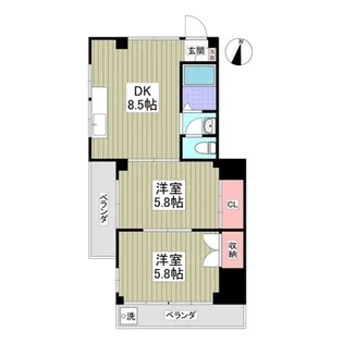 山光ハイムⅡ【2階】の間取り