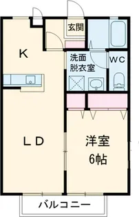 ディアコート B【203号室】の間取り