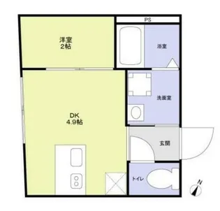 URBAN NEST 杉並【2C号室】の間取り