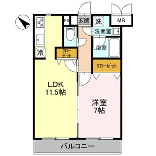 リラッサーレ Ⅰ【2階】の間取り