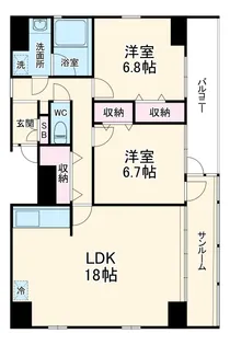 ジェネラスパレス【7階】の間取り