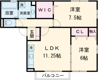 ロイヤルティアラⅢ【2階】の間取り