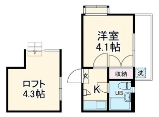 サンシティ新井【2階】の間取り