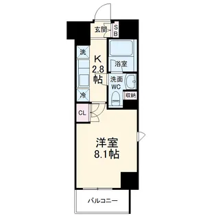 シエル武蔵小杉【6階】の間取り