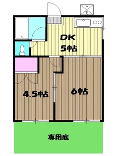 山桜ハイツ【1階】の間取り