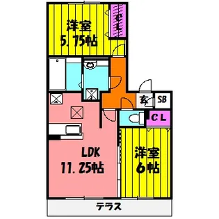 リルシア【1階】の間取り