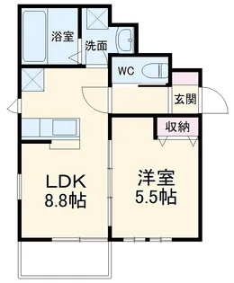 サニーハイツ オリーブの森【2階】の間取り
