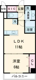 オーチャードK【1階】の間取り