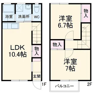 アプトエーデルワイス【A号室】の間取り
