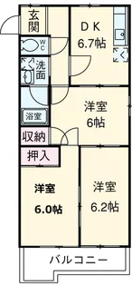 スカイハイツ【3階】の間取り