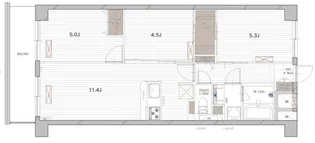 グリーンパーク北葛西【4階】の間取り