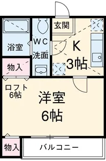 カーサ ドマーニ【102号室】の間取り