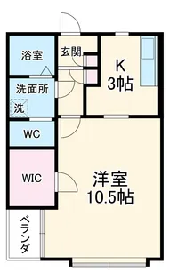 フローラルパレス【107号室】の間取り