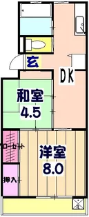 三輝本マンション【2階】の間取り