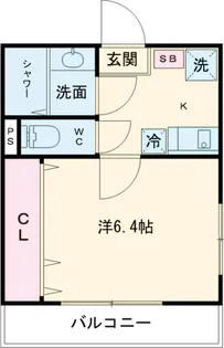 ウイングウエスト【110号室】の間取り