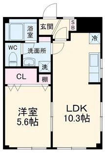 第二水落マンション【2階】の間取り