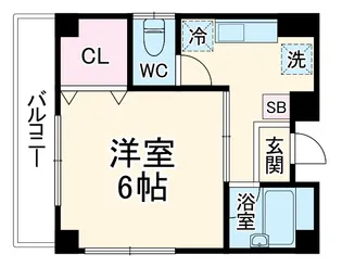 ディアコート平間A【5階】の間取り