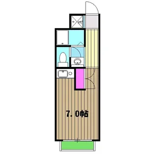 ハイツタナベ NO.1【106号室】の間取り