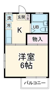 ヒルズミヤマ【1階】の間取り