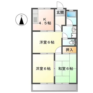 サンシティ森本【2階】の間取り