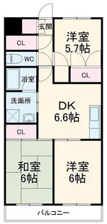 G・S壱番館【303号室】の間取り