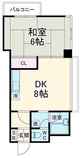 セレクトハウス山三【206号室】の間取り