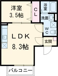 プルマン一之江【301号室】の間取り