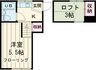 サンハイツ【1階】の間取り
