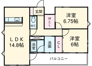 クレストリッジ Annex【2階】の間取り