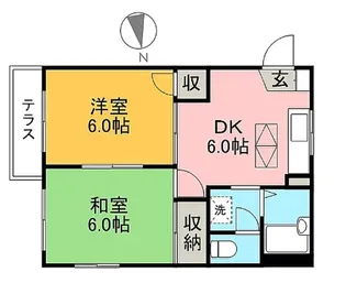 パールハイツ堀江【1階】の間取り