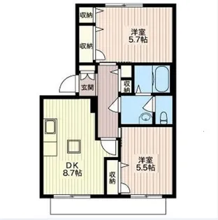 ヒルサイド善行Ⅰ【1階】の間取り